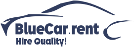 blue car rental logo