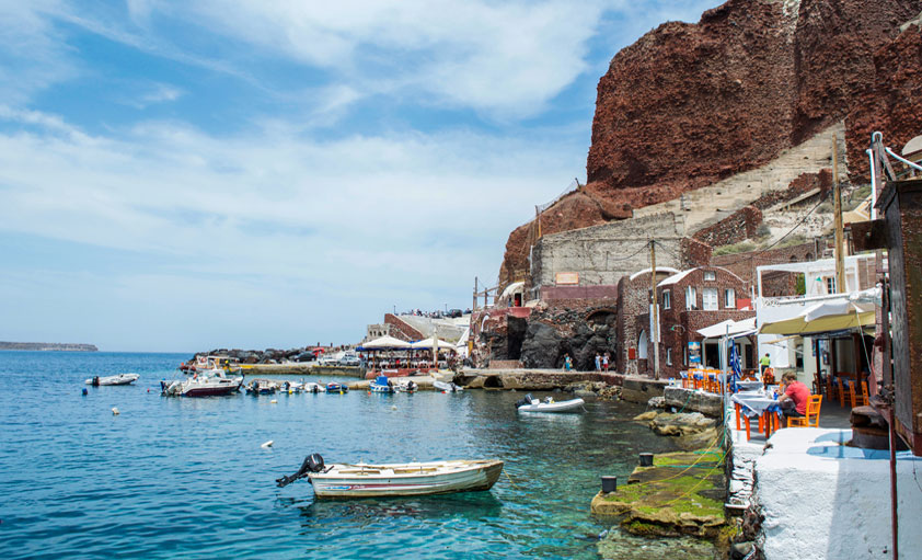 santorini's port for fishermen